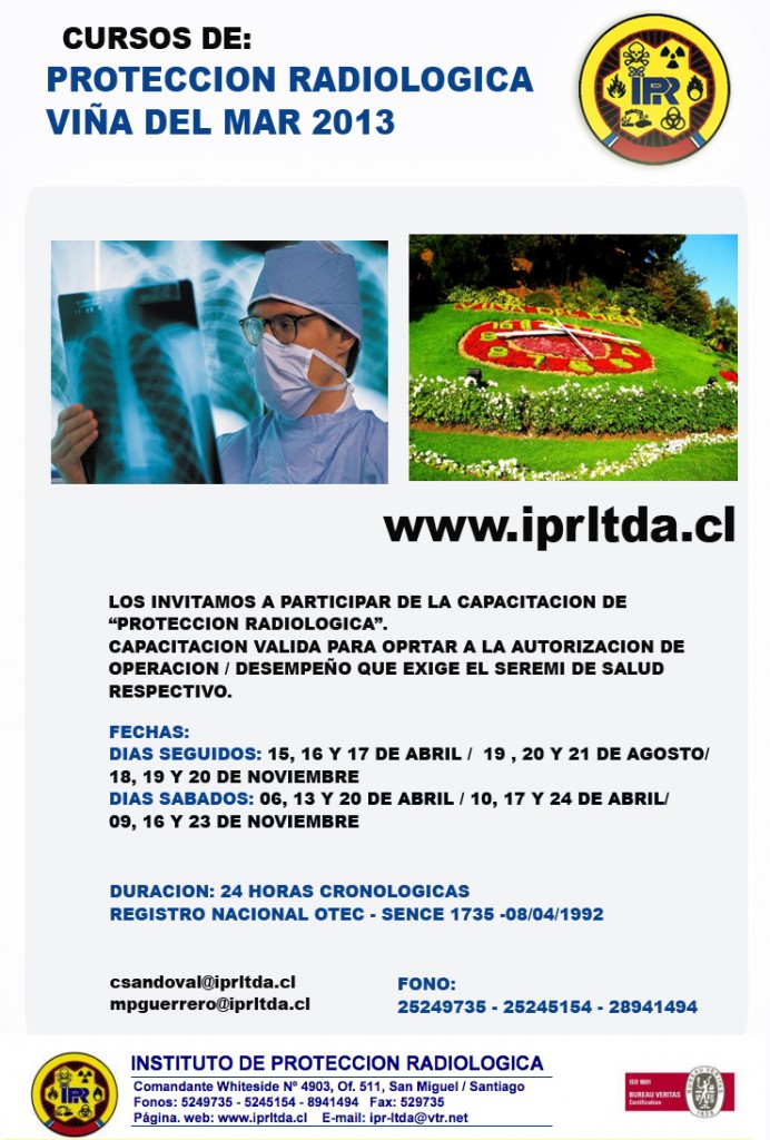 CURSO DE PROTECCION RADIOLOGICA VIÑA DEL MAR 2013