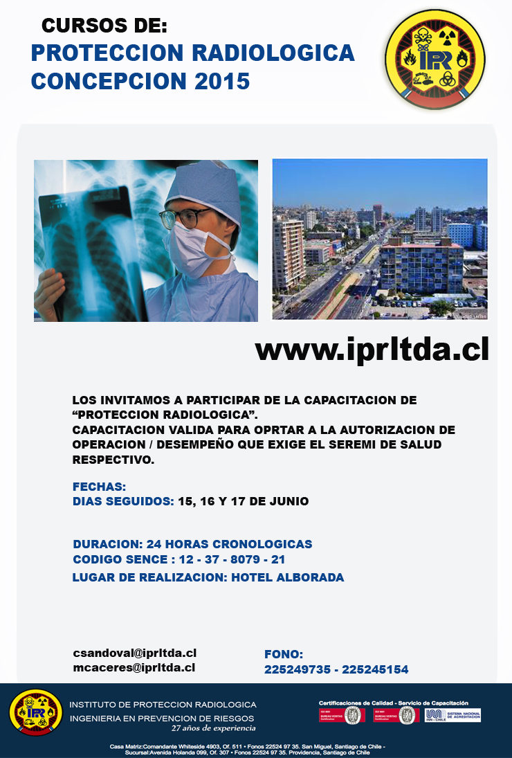 CURSO DE PROTECCION RADIOLOGICA concepcion 2015